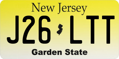 NJ license plate J26LTT