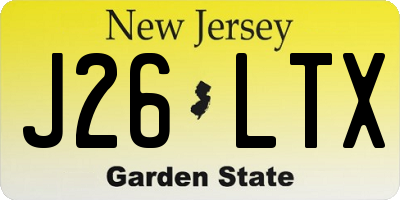 NJ license plate J26LTX