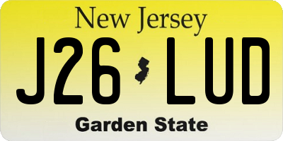 NJ license plate J26LUD