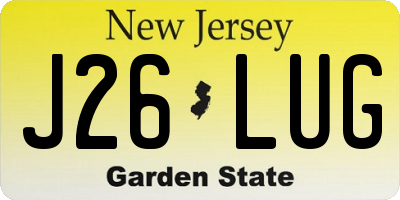 NJ license plate J26LUG