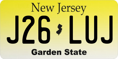 NJ license plate J26LUJ