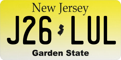 NJ license plate J26LUL