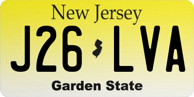 NJ license plate J26LVA