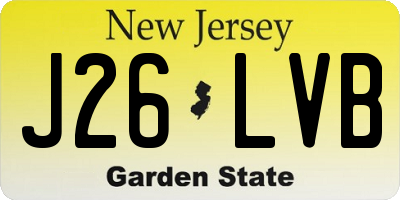 NJ license plate J26LVB