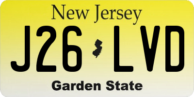 NJ license plate J26LVD