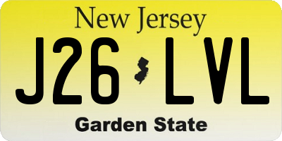 NJ license plate J26LVL