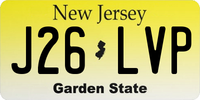 NJ license plate J26LVP
