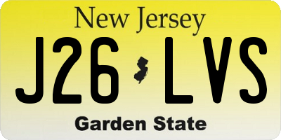 NJ license plate J26LVS