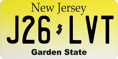 NJ license plate J26LVT