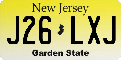NJ license plate J26LXJ