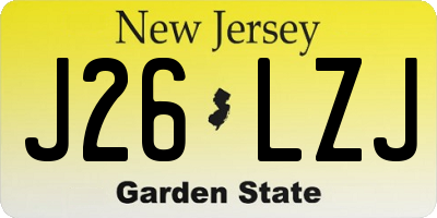 NJ license plate J26LZJ