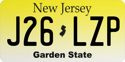 NJ license plate J26LZP