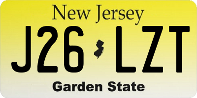NJ license plate J26LZT