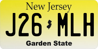 NJ license plate J26MLH