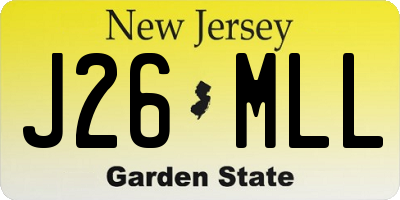 NJ license plate J26MLL