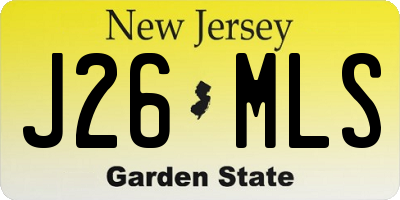 NJ license plate J26MLS