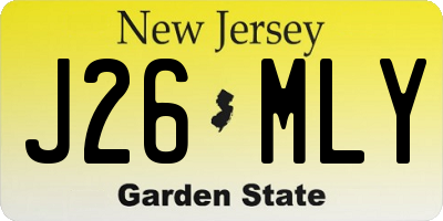 NJ license plate J26MLY