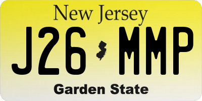 NJ license plate J26MMP