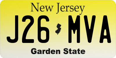 NJ license plate J26MVA