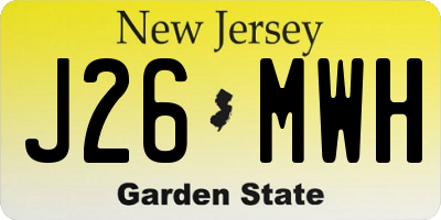 NJ license plate J26MWH
