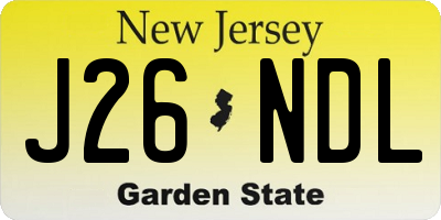 NJ license plate J26NDL