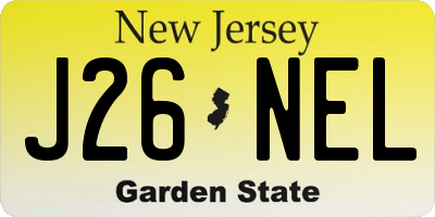 NJ license plate J26NEL