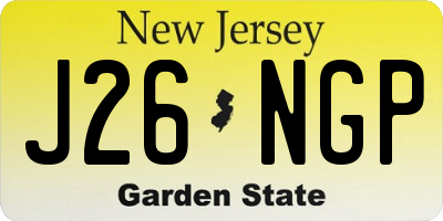 NJ license plate J26NGP