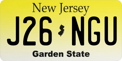 NJ license plate J26NGU