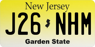 NJ license plate J26NHM