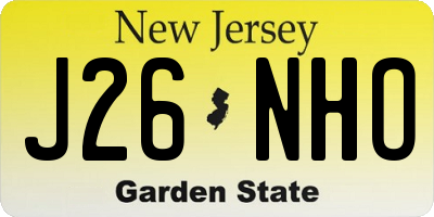 NJ license plate J26NHO