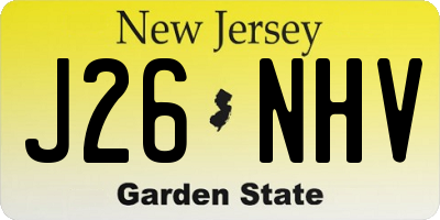 NJ license plate J26NHV