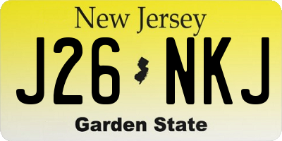 NJ license plate J26NKJ