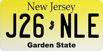 NJ license plate J26NLE