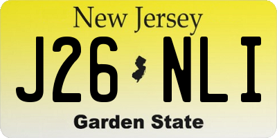 NJ license plate J26NLI