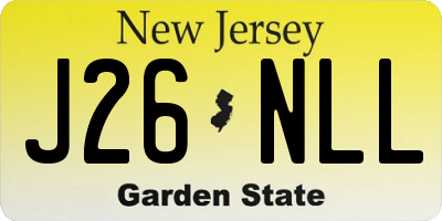 NJ license plate J26NLL