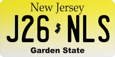 NJ license plate J26NLS
