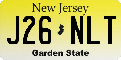 NJ license plate J26NLT