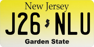 NJ license plate J26NLU