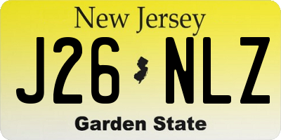 NJ license plate J26NLZ