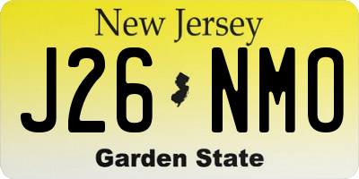 NJ license plate J26NMO