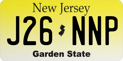 NJ license plate J26NNP