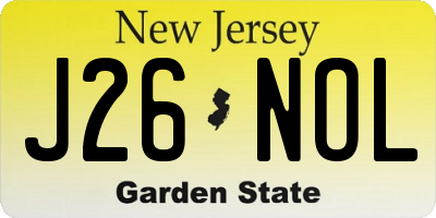 NJ license plate J26NOL
