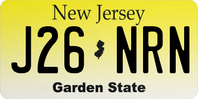 NJ license plate J26NRN