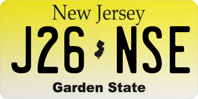 NJ license plate J26NSE