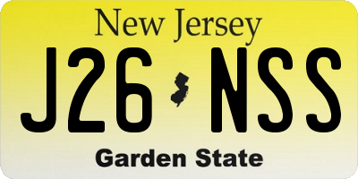 NJ license plate J26NSS