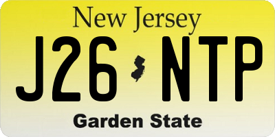 NJ license plate J26NTP