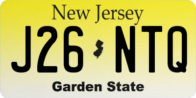 NJ license plate J26NTQ