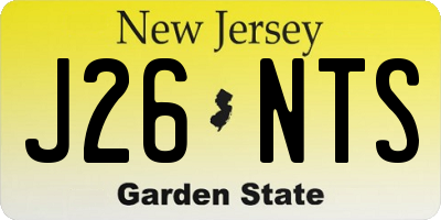 NJ license plate J26NTS