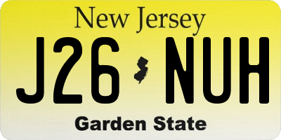 NJ license plate J26NUH