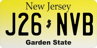 NJ license plate J26NVB